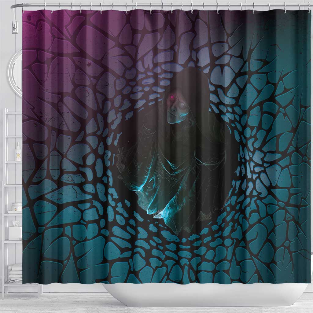 3D Illusion Witch Halloween Shower Curtain Dark Magic In The Cracks - Wonder Print Shop