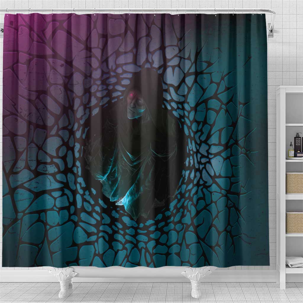 3D Illusion Witch Halloween Shower Curtain Dark Magic In The Cracks - Wonder Print Shop