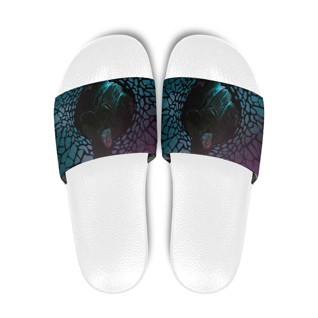 3D Illusion Witch Halloween Slide Sandals Dark Magic In The Cracks - Wonder Print Shop