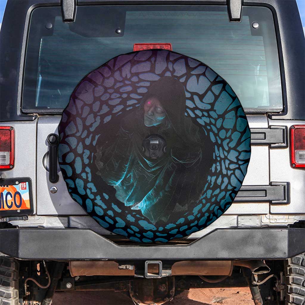 3D Illusion Witch Halloween Spare Tire Cover Dark Magic In The Cracks - Wonder Print Shop