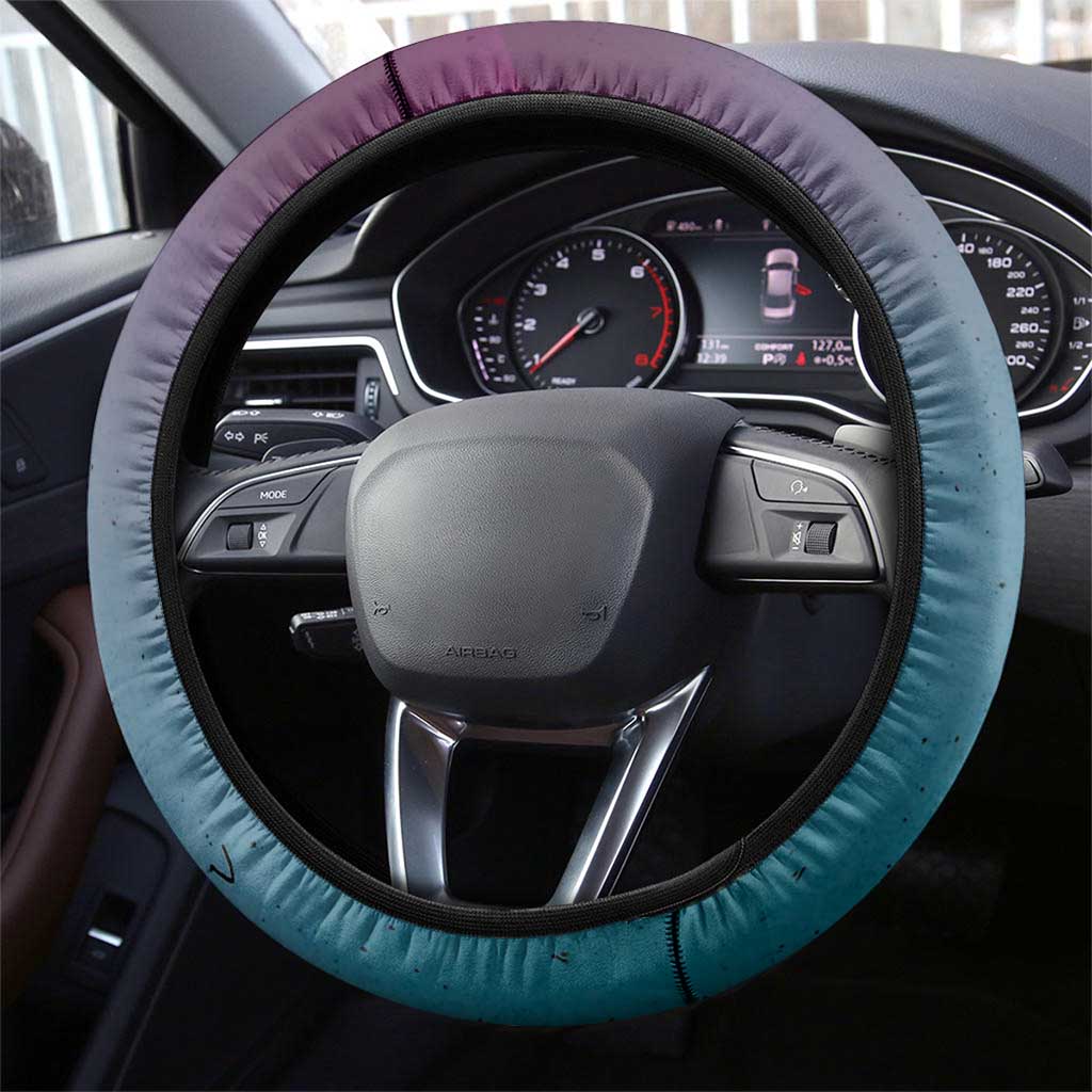 3D Illusion Witch Halloween Steering Wheel Cover Dark Magic In The Cracks DT05