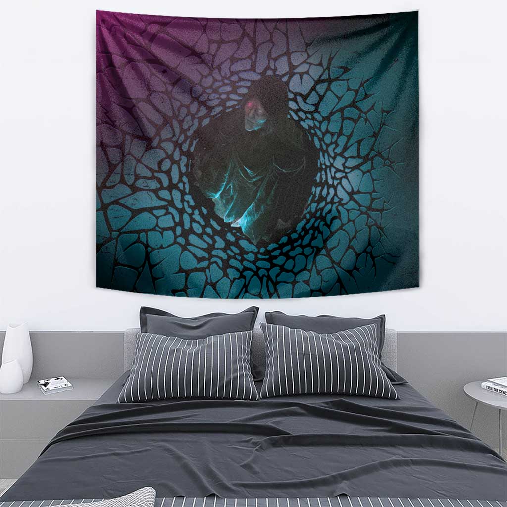 3D Illusion Witch Halloween Tapestry Dark Magic In The Cracks - Wonder Print Shop