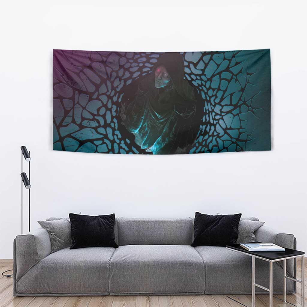 3D Illusion Witch Halloween Tapestry Dark Magic In The Cracks - Wonder Print Shop