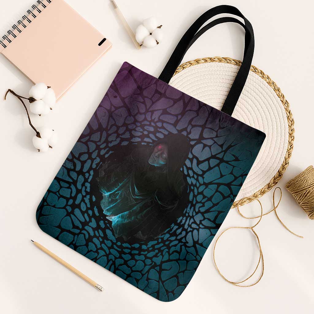 3D Illusion Witch Halloween Tote Bag Dark Magic In The Cracks - Wonder Print Shop