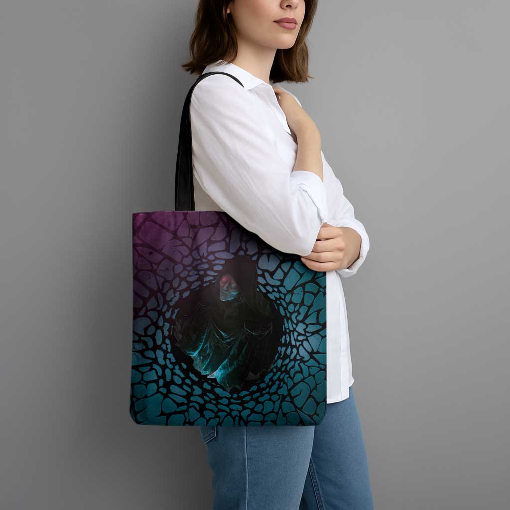 3D Illusion Witch Halloween Tote Bag Dark Magic In The Cracks - Wonder Print Shop