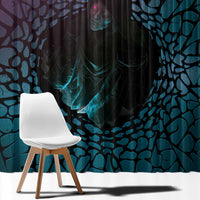 3D Illusion Witch Halloween Window Curtain Dark Magic In The Cracks - Wonder Print Shop