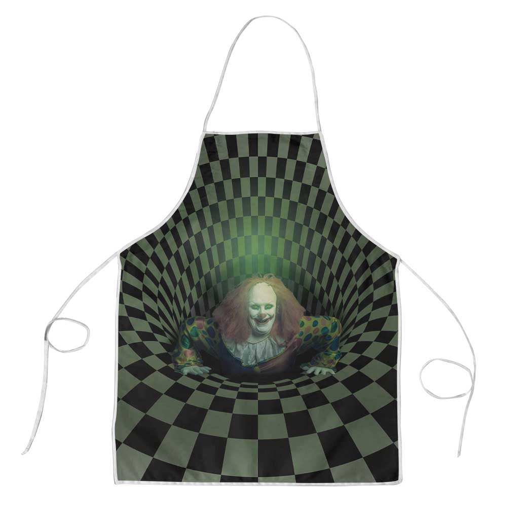 3D Illusion Clown Halloween Apron Dark Style - Wonder Print Shop