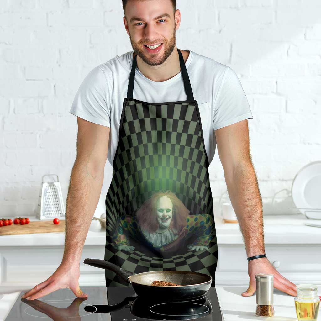 3D Illusion Clown Halloween Apron Dark Style - Wonder Print Shop
