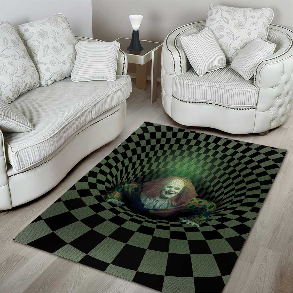 3D Illusion Clown Halloween Area Rug Dark Style - Wonder Print Shop