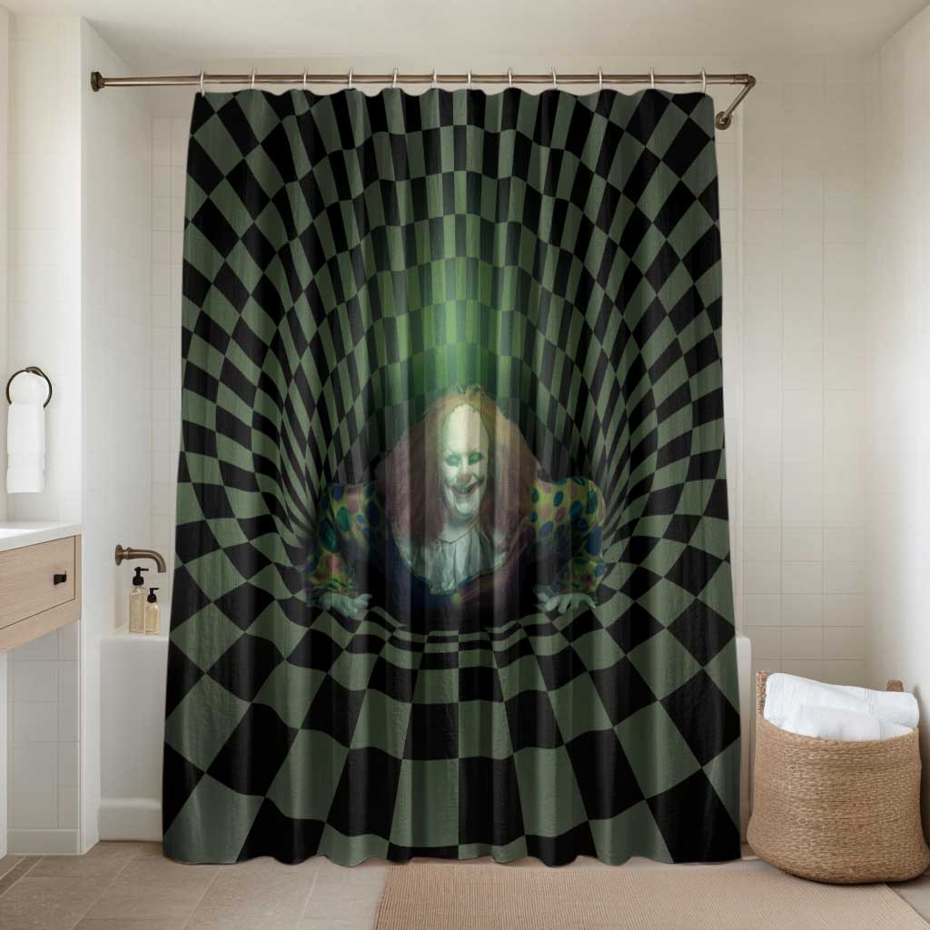 3D Illusion Clown Halloween Bathroom Set Dark Style - Wonder Print Shop