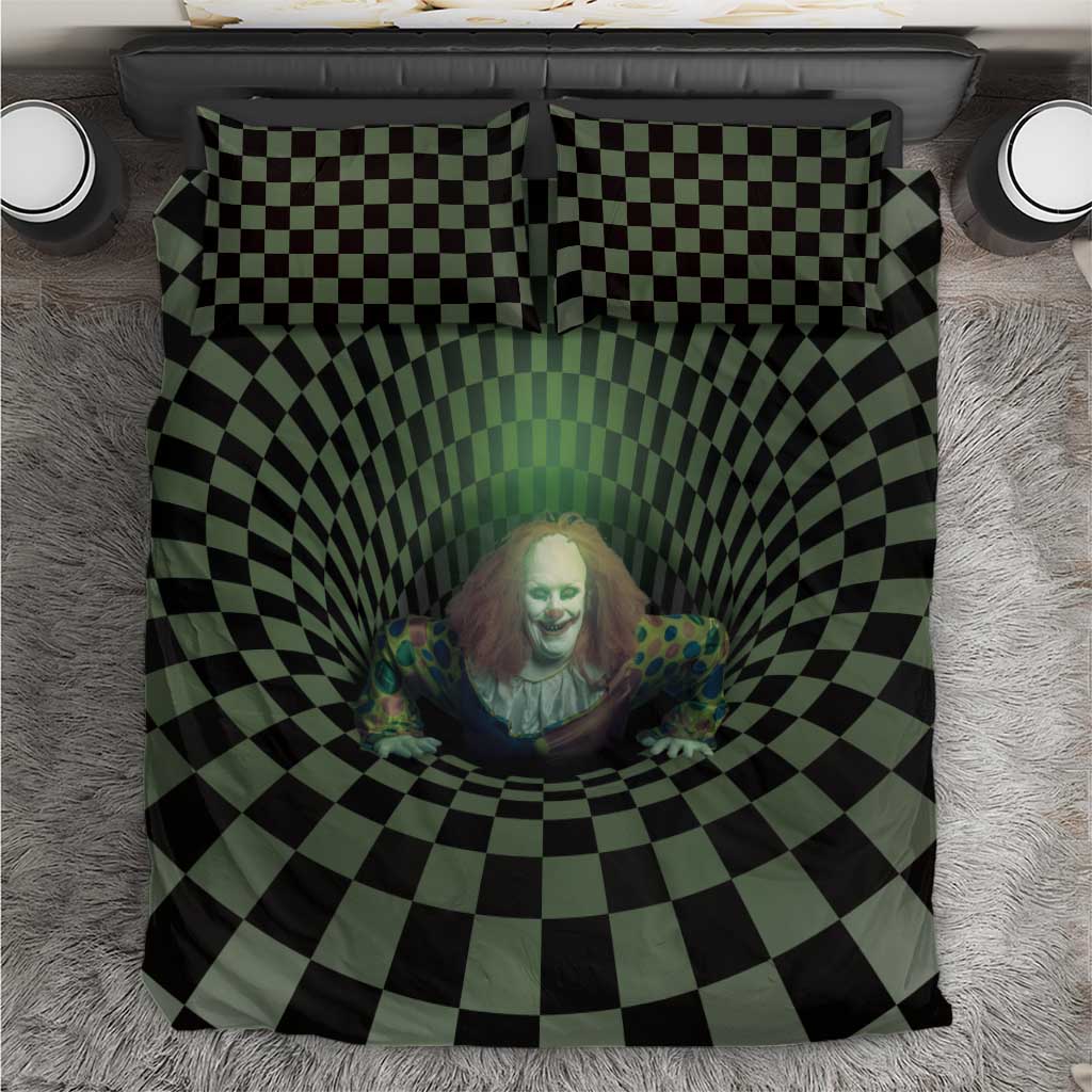3D Illusion Clown Halloween Bedding Set Dark Style DT05