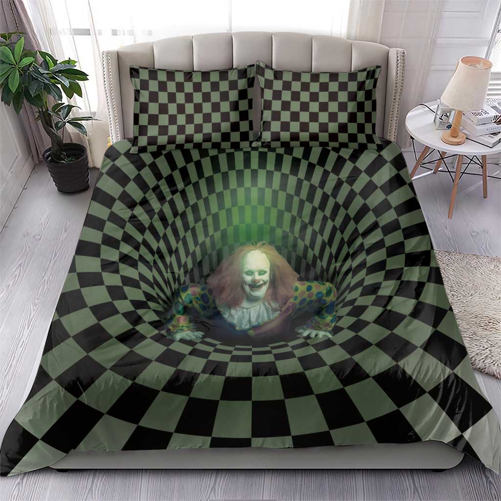 3D Illusion Clown Halloween Bedding Set Dark Style DT05
