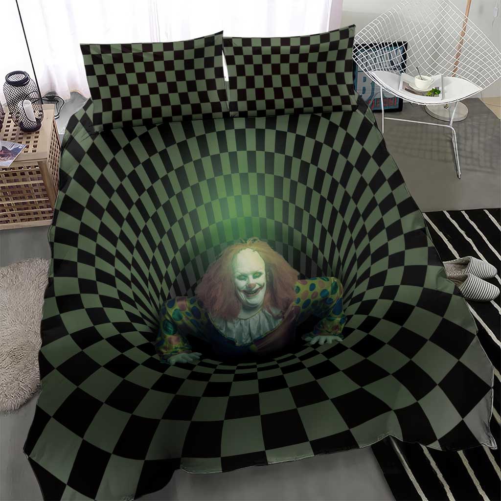 3D Illusion Clown Halloween Bedding Set Dark Style DT05