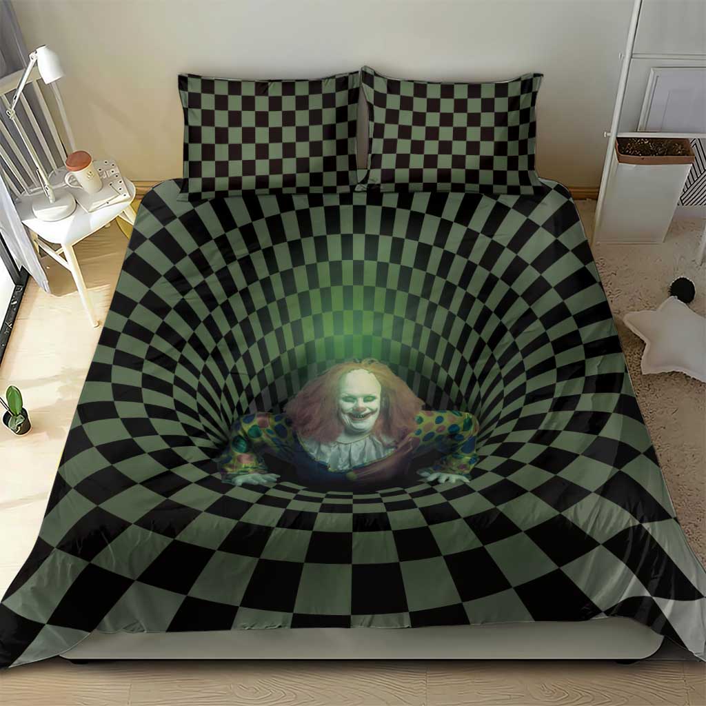 3D Illusion Clown Halloween Bedding Set Dark Style DT05