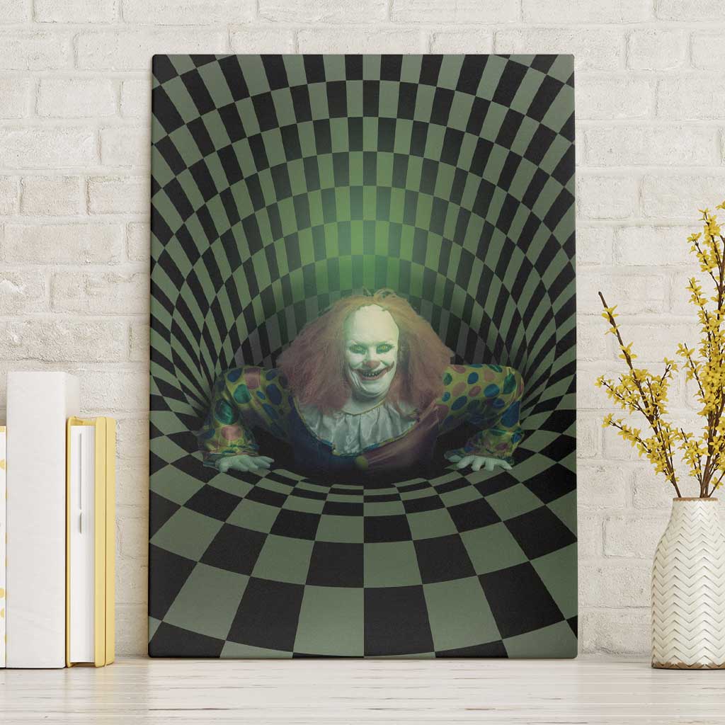 3D Illusion Clown Halloween Canvas Wall Art Dark Style - Wonder Print Shop
