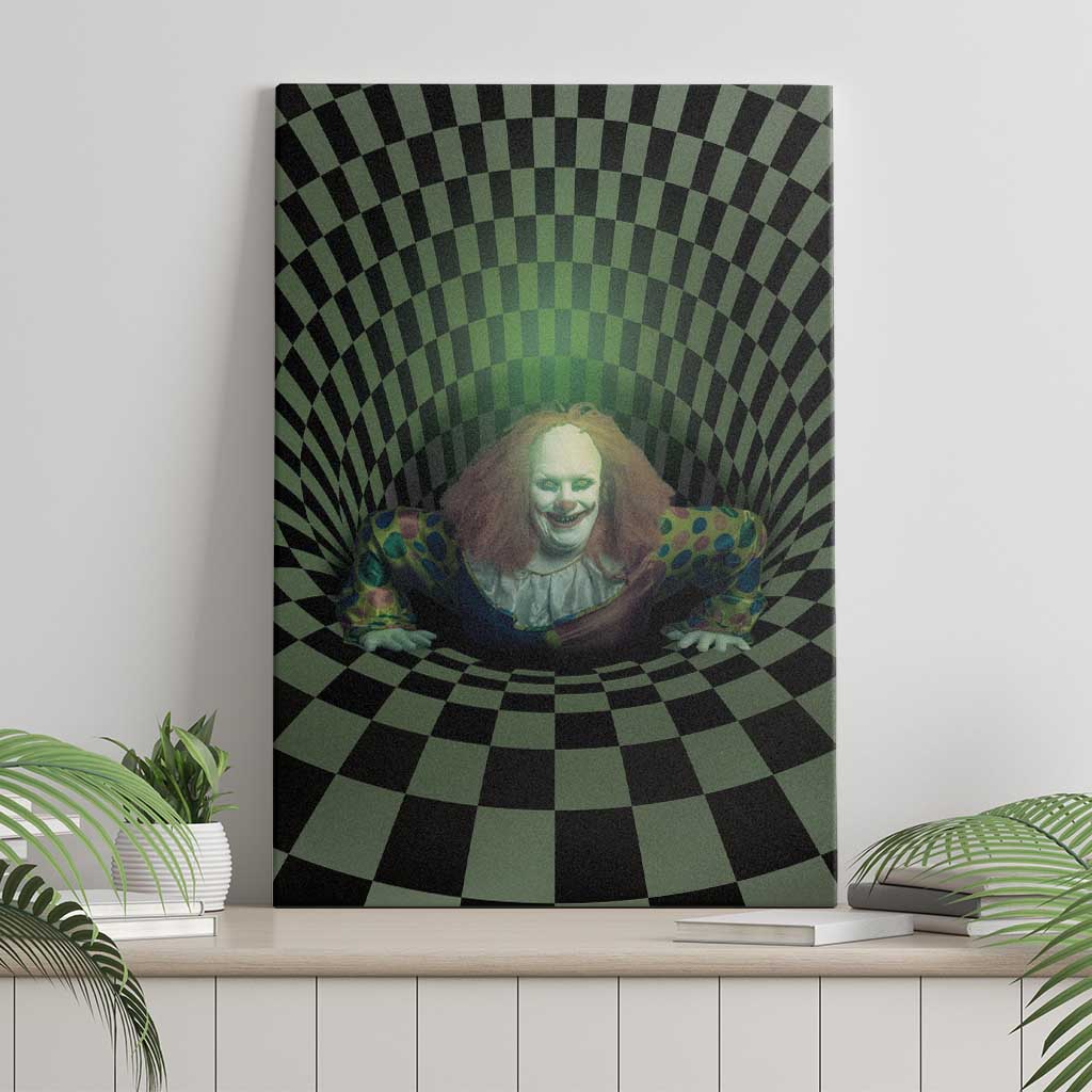 3D Illusion Clown Halloween Canvas Wall Art Dark Style - Wonder Print Shop