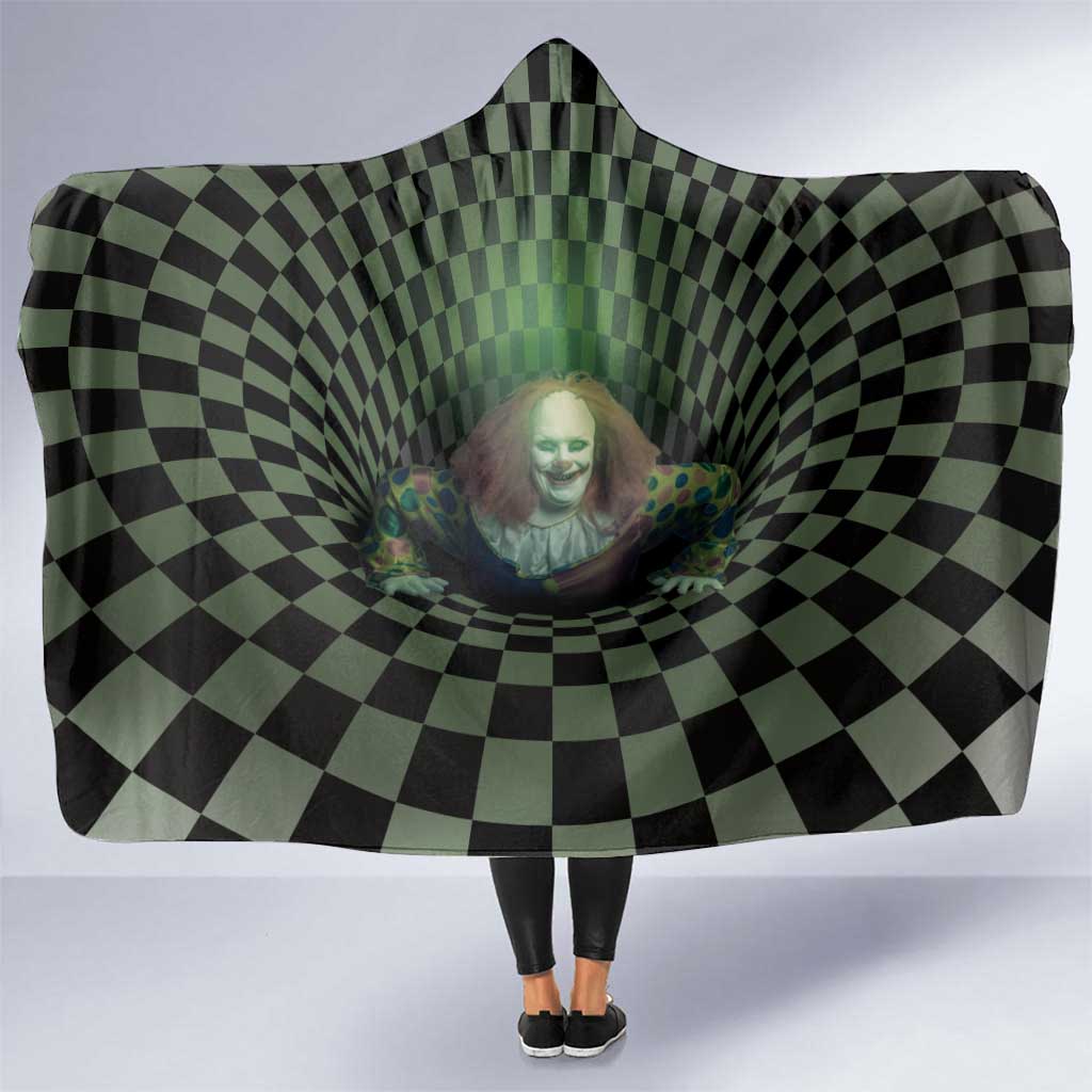 3D Illusion Clown Halloween Hooded Blanket Dark Style - Wonder Print Shop
