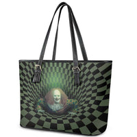 3D Illusion Clown Halloween Leather Tote Bag Dark Style - Wonder Print Shop
