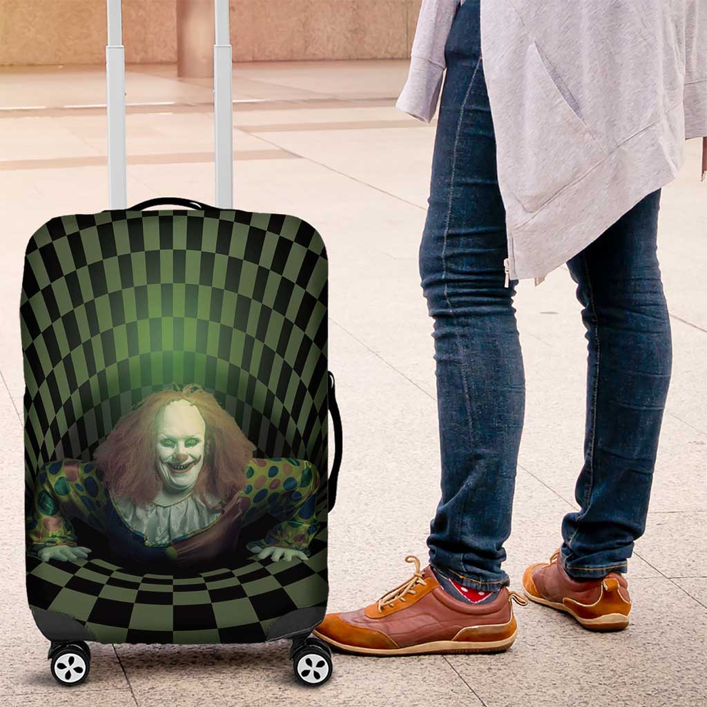 3D Illusion Clown Halloween Luggage Cover Dark Style - Wonder Print Shop