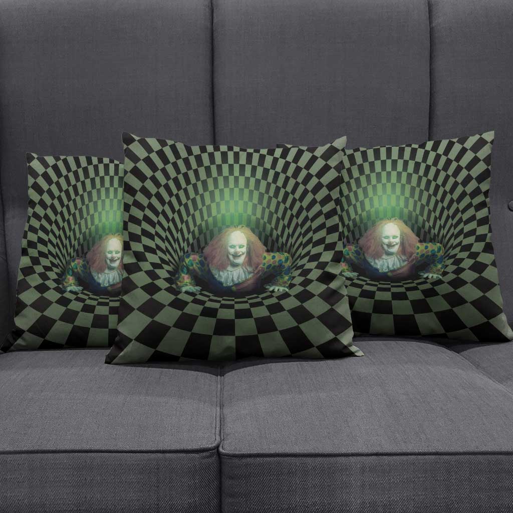 3D Illusion Clown Halloween Pillow Cover Dark Style - Wonder Print Shop