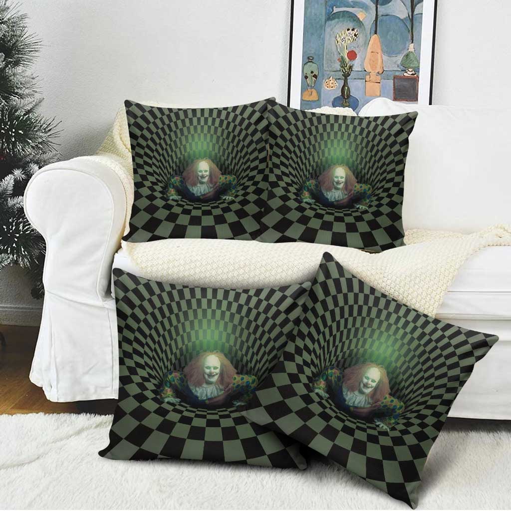 3D Illusion Clown Halloween Pillow Cover Dark Style - Wonder Print Shop