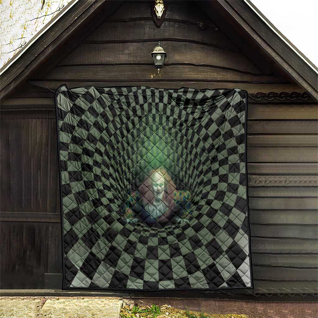 3D Illusion Clown Halloween Quilt Dark Style - Wonder Print Shop