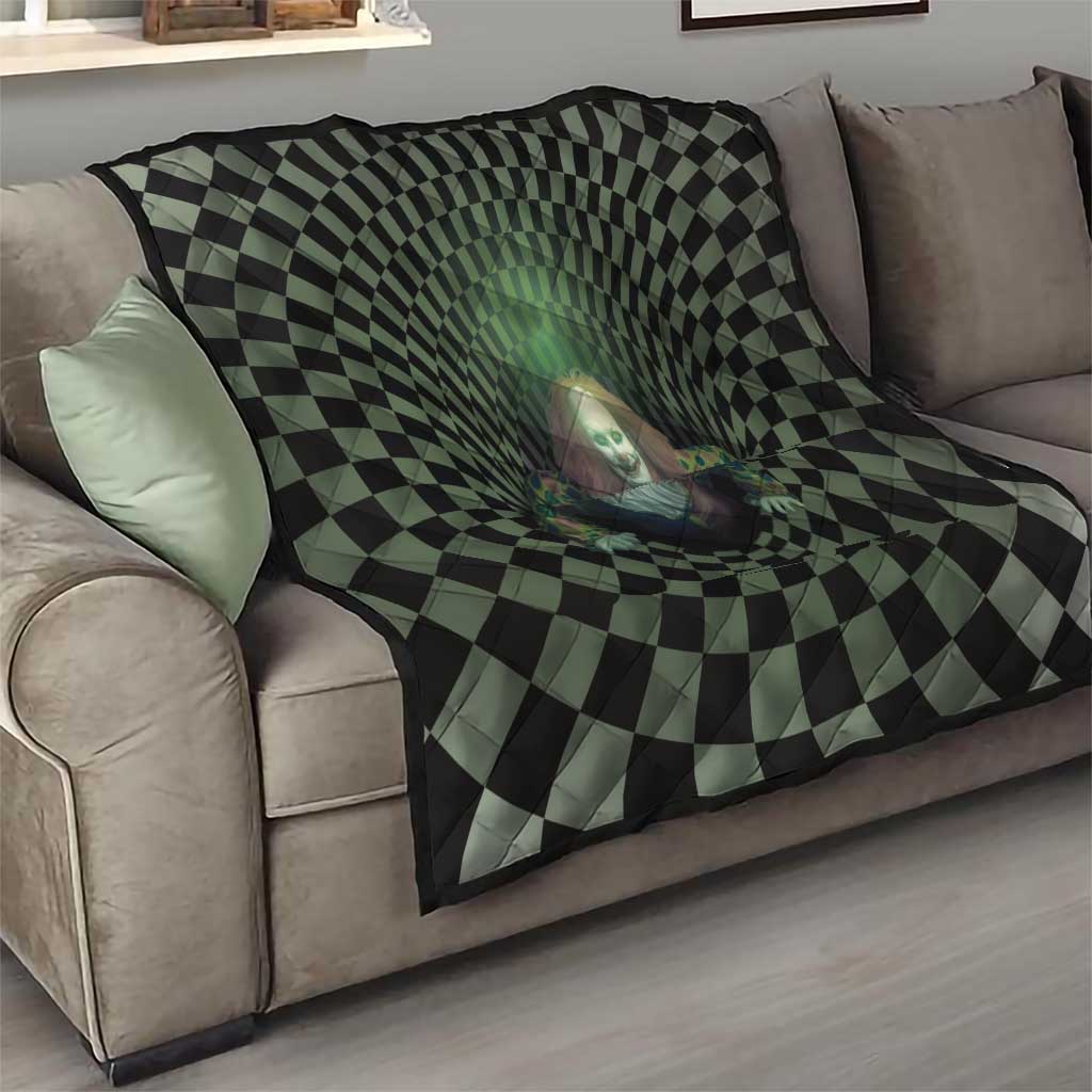 3D Illusion Clown Halloween Quilt Dark Style - Wonder Print Shop
