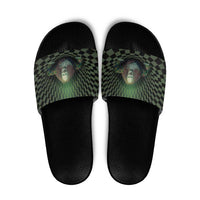 3D Illusion Clown Halloween Slide Sandals Dark Style - Wonder Print Shop