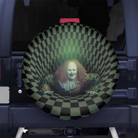 3D Illusion Clown Halloween Spare Tire Cover Dark Style - Wonder Print Shop