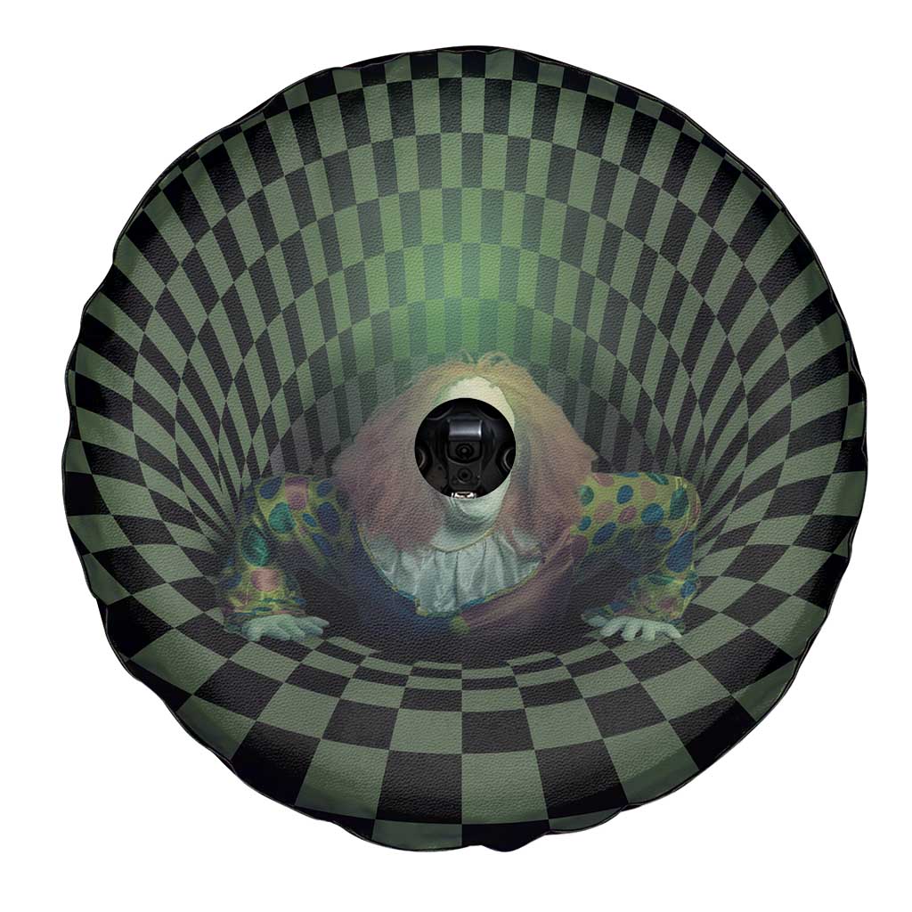 3D Illusion Clown Halloween Spare Tire Cover Dark Style - Wonder Print Shop