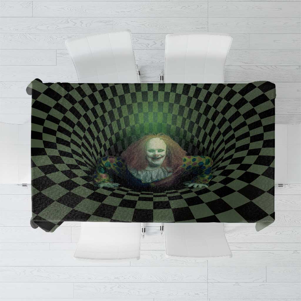 3D Illusion Clown Halloween Tablecloth Dark Style - Wonder Print Shop