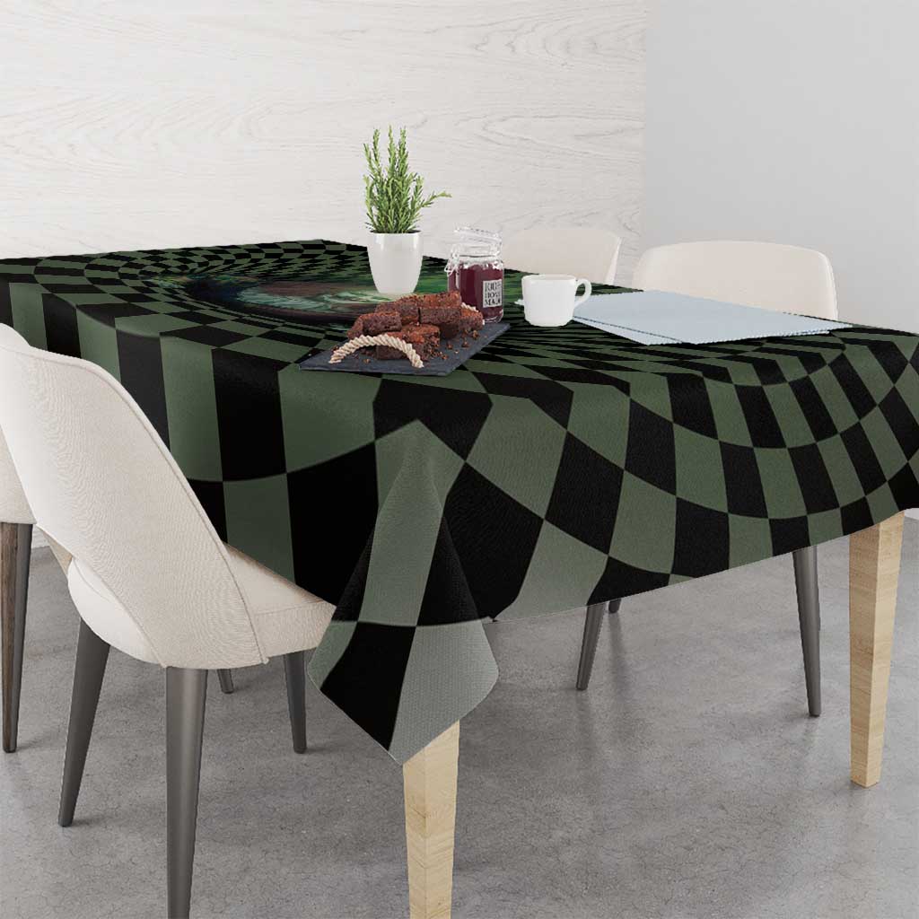 3D Illusion Clown Halloween Tablecloth Dark Style - Wonder Print Shop