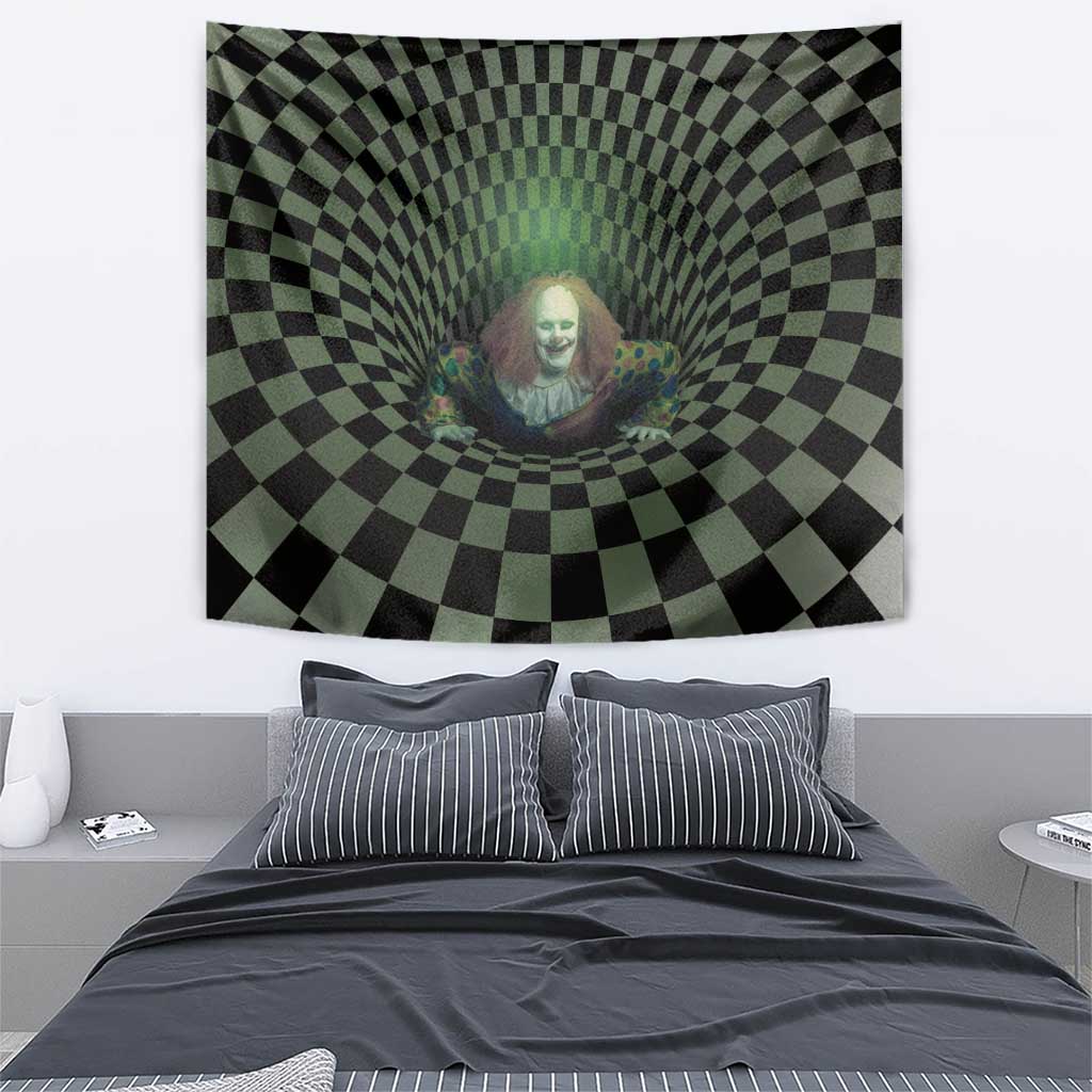 3D Illusion Clown Halloween Tapestry Dark Style - Wonder Print Shop