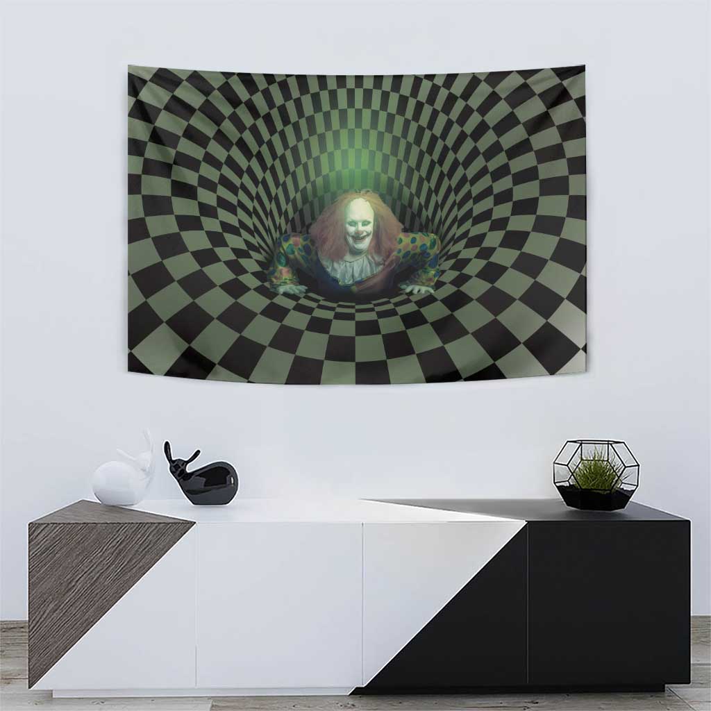 3D Illusion Clown Halloween Tapestry Dark Style - Wonder Print Shop
