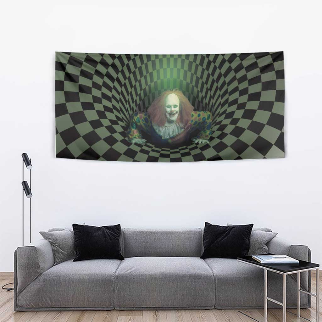 3D Illusion Clown Halloween Tapestry Dark Style - Wonder Print Shop