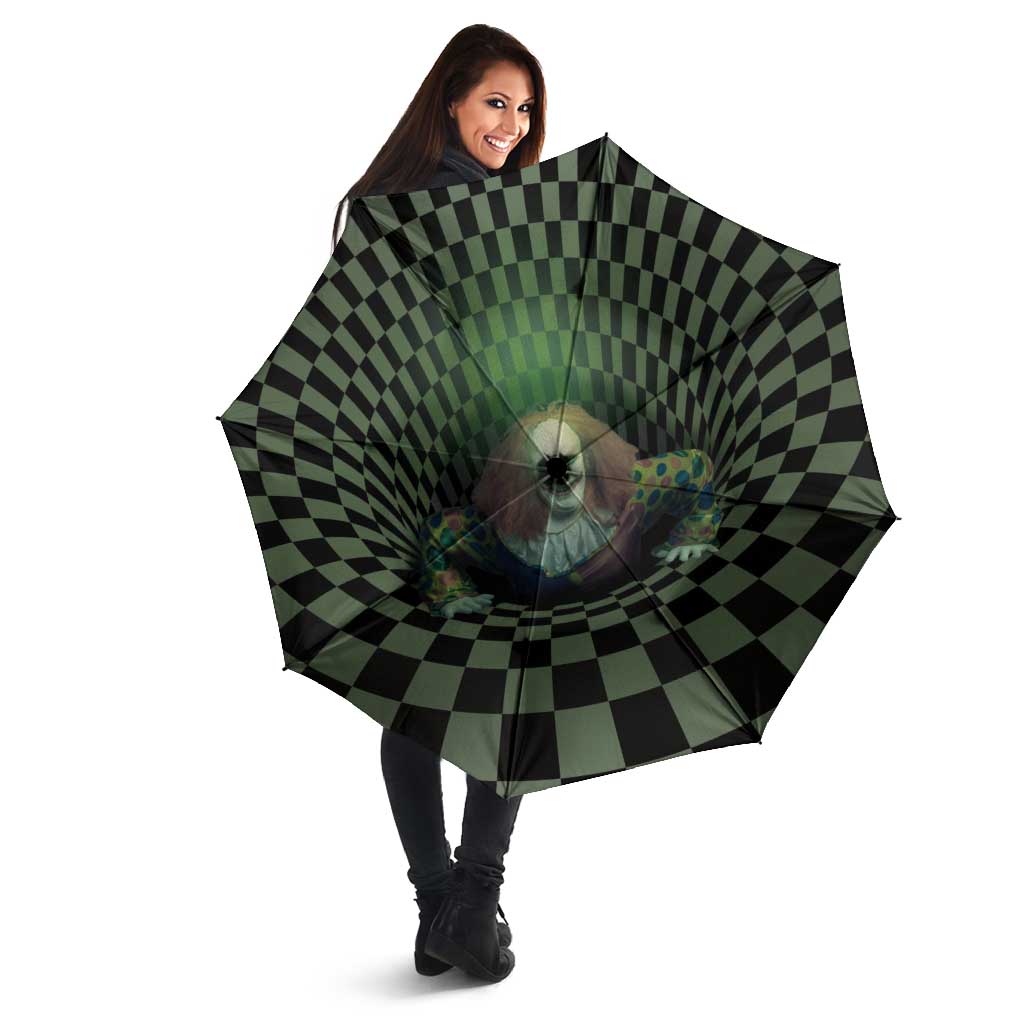 3D Illusion Clown Halloween Umbrella Dark Style - Wonder Print Shop