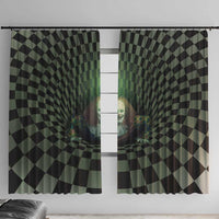 3D Illusion Clown Halloween Window Curtain Dark Style - Wonder Print Shop