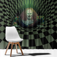 3D Illusion Clown Halloween Window Curtain Dark Style - Wonder Print Shop
