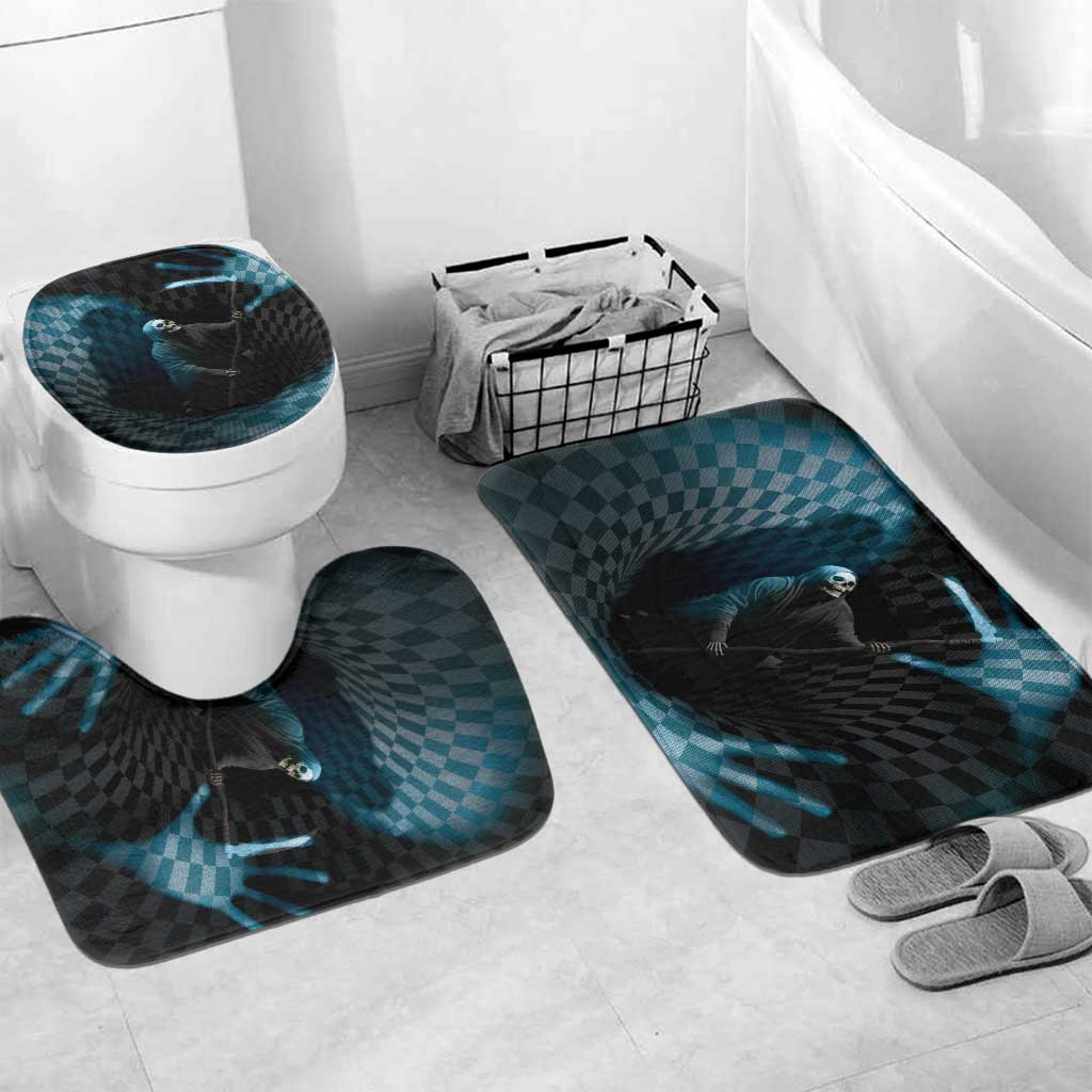 3D Illusion Death Halloween Bathroom Set Y2k Horror Retro Style - Wonder Print Shop