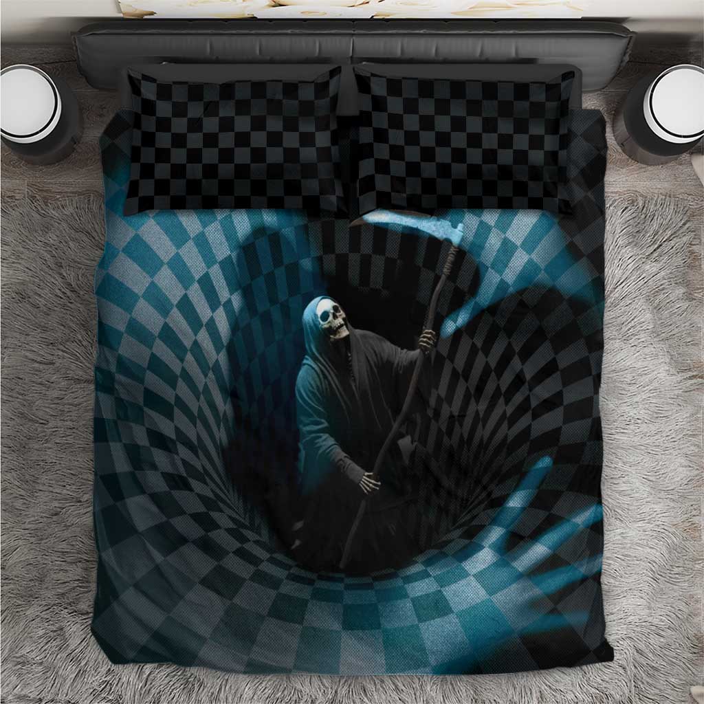 3D Illusion Death Halloween Bedding Set Y2k Horror Retro Style DT05