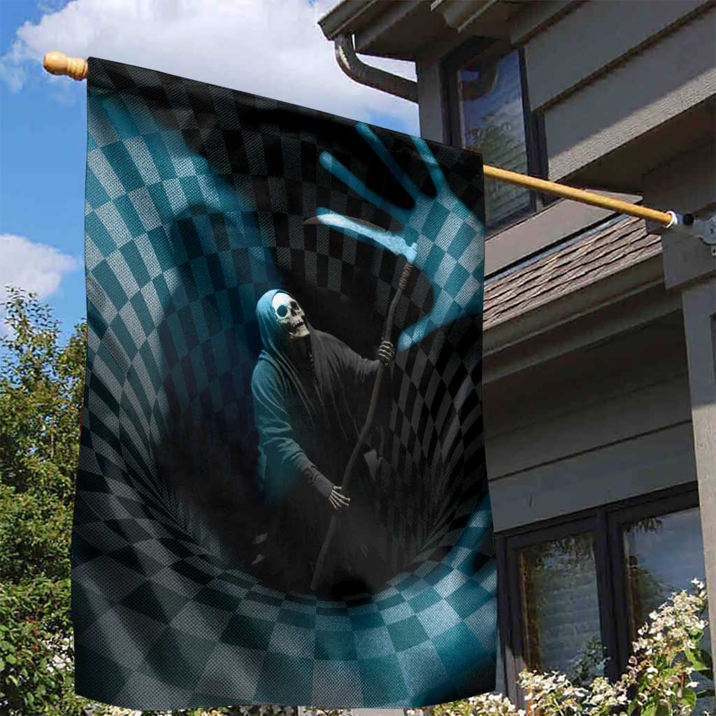 3D Illusion Death Halloween Garden Flag Y2k Horror Retro Style - Wonder Print Shop