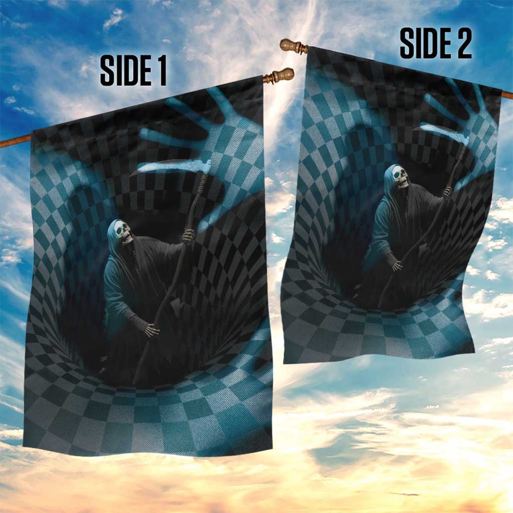 3D Illusion Death Halloween Garden Flag Y2k Horror Retro Style - Wonder Print Shop