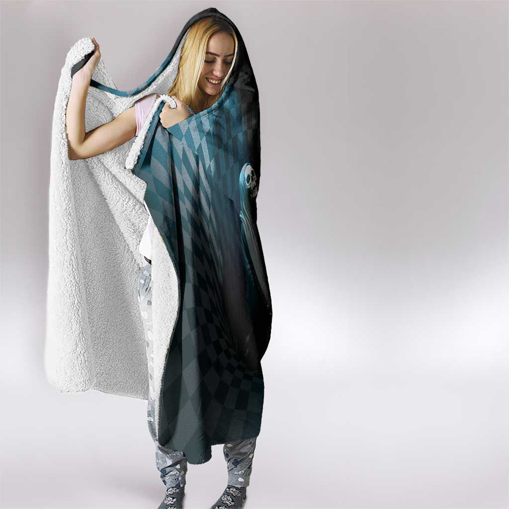 3D Illusion Death Halloween Hooded Blanket Y2k Horror Retro Style - Wonder Print Shop