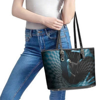 3D Illusion Death Halloween Leather Tote Bag Y2k Horror Retro Style - Wonder Print Shop