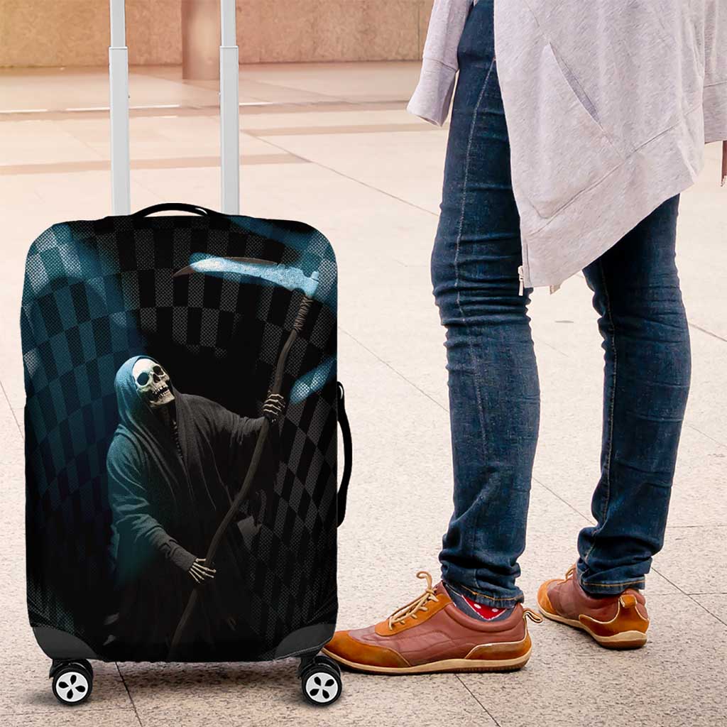 3D Illusion Death Halloween Luggage Cover Y2k Horror Retro Style - Wonder Print Shop