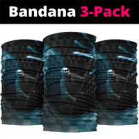 3D Illusion Death Halloween Neck Gaiter Y2k Horror Retro Style - Wonder Print Shop