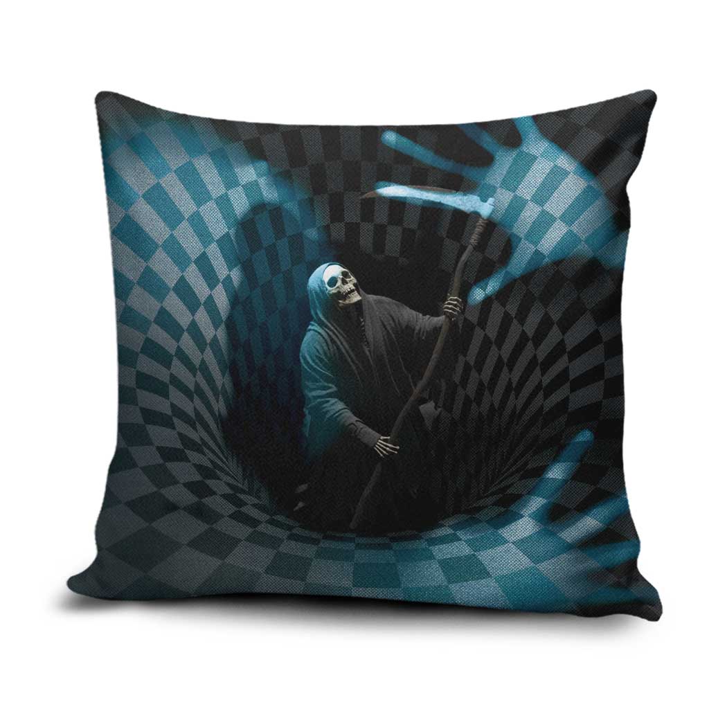 3D Illusion Death Halloween Pillow Cover Y2k Horror Retro Style - Wonder Print Shop