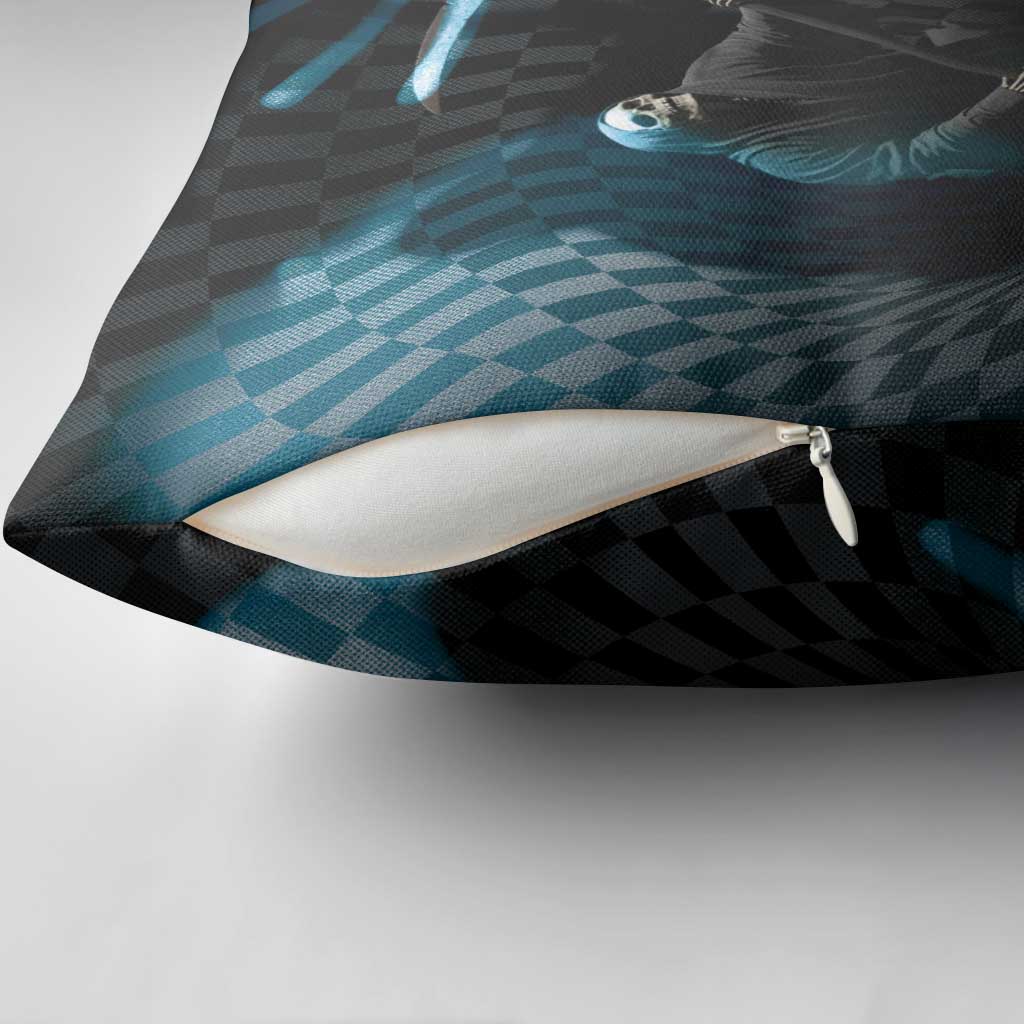 3D Illusion Death Halloween Pillow Cover Y2k Horror Retro Style - Wonder Print Shop