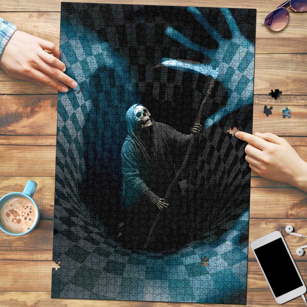 3D Illusion Death Halloween Puzzle Y2k Horror Retro Style - Wonder Print Shop