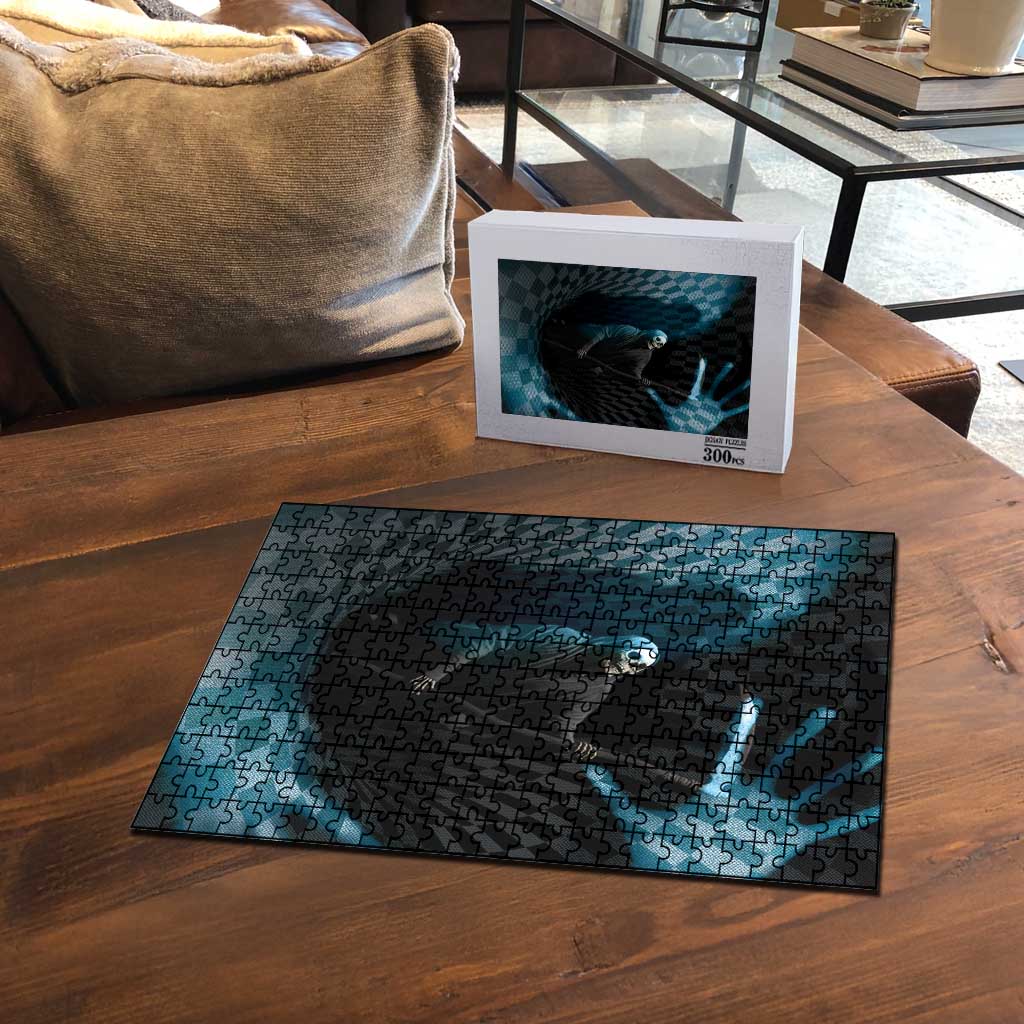 3D Illusion Death Halloween Puzzle Y2k Horror Retro Style - Wonder Print Shop